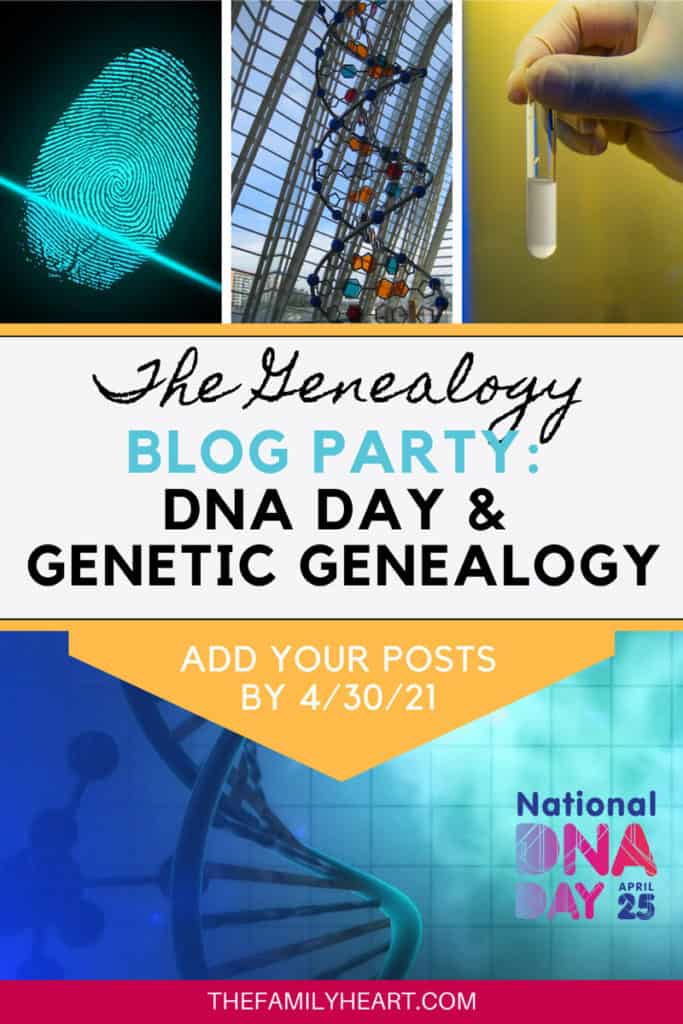 The Genealogy Blog Party: DNA Day & Genetic Genealogy - Heart of the ...