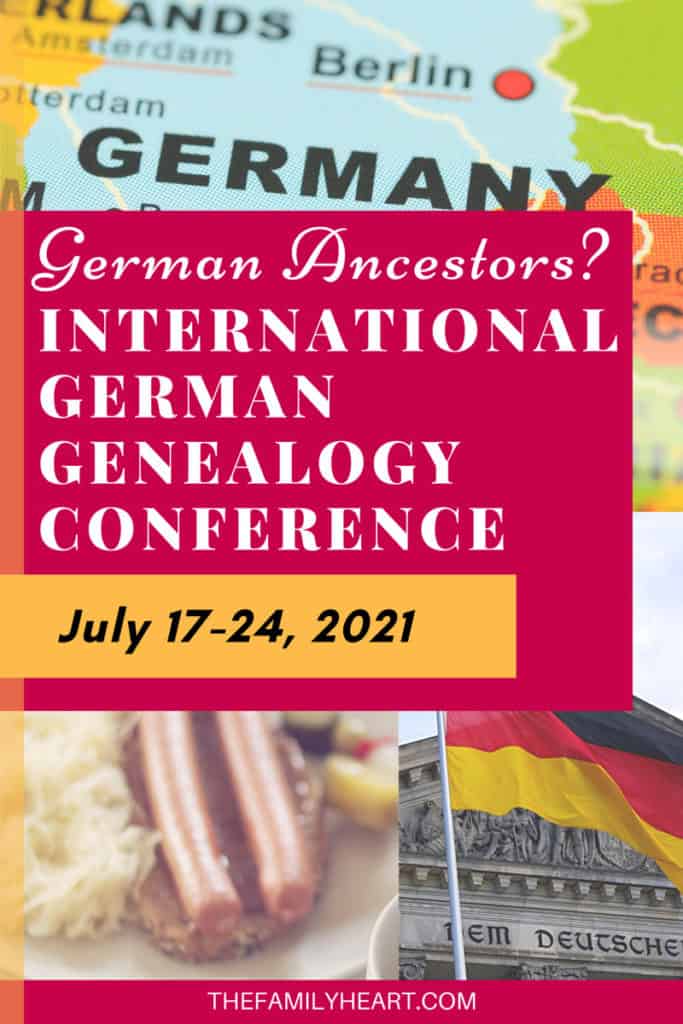 International German Genealogy Conference 2021 - Pinterest Pin for later
